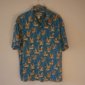 BLUE HAWAII Button-down Men's Shirt.  XL